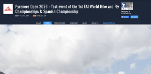 Pyrenees Open 2026 - Test event of the 1st FAI World Hike and Fly Championships & Spanish Championship